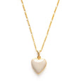 Enamel Heart Locket Necklace