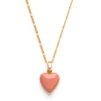 Enamel Heart Locket Necklace