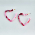 Acrylic Heart Hoops