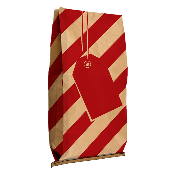 Gift Tag Striped Paper Bag