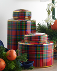 Tartan Decorative Jar