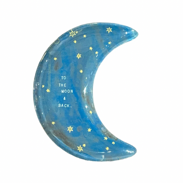 Decoupage Moon Plate