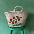 Hand Embroidered Market Basket