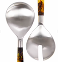 Tortoise Resin Salad Servers