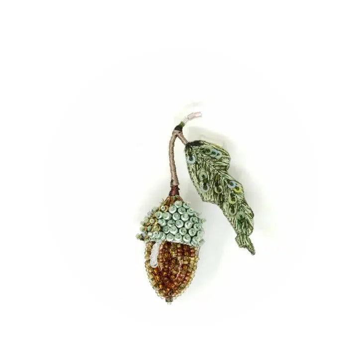 Acorn Beaded Pin