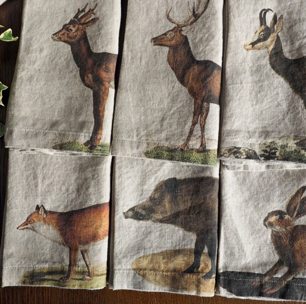 Wild Animals Linen Napkin Set