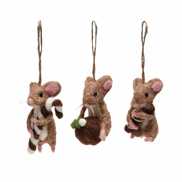 Felt Mouse with Sweet Ornament