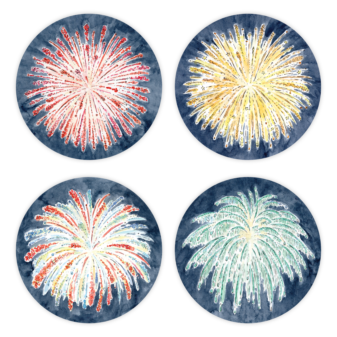 Fireworks! Coasters