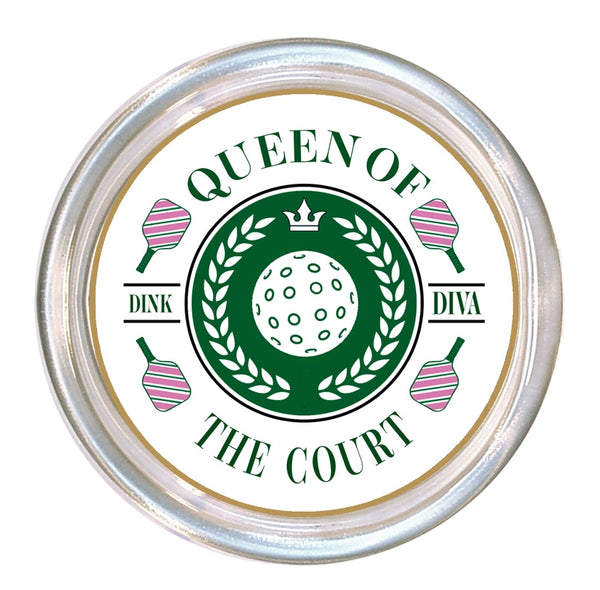 Queen of the Pickleball Court Coasters