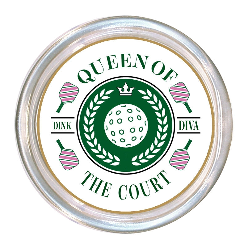 Queen of the Pickleball Court Coasters