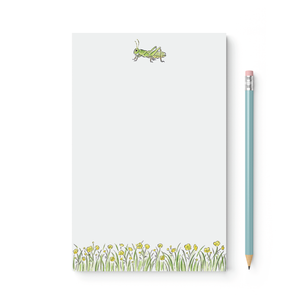Little Lucky Grasshopper & Buttercups Notepad