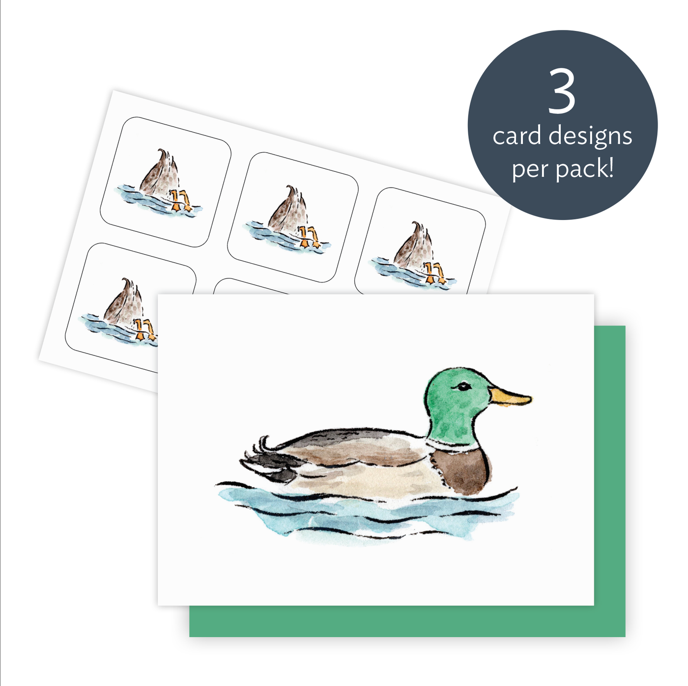 Duck, Duck ... Duck! Mini Note Cards