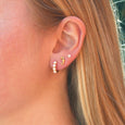 Opal Huggie Earrings