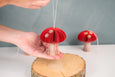 Book Page Mushroom Ornament