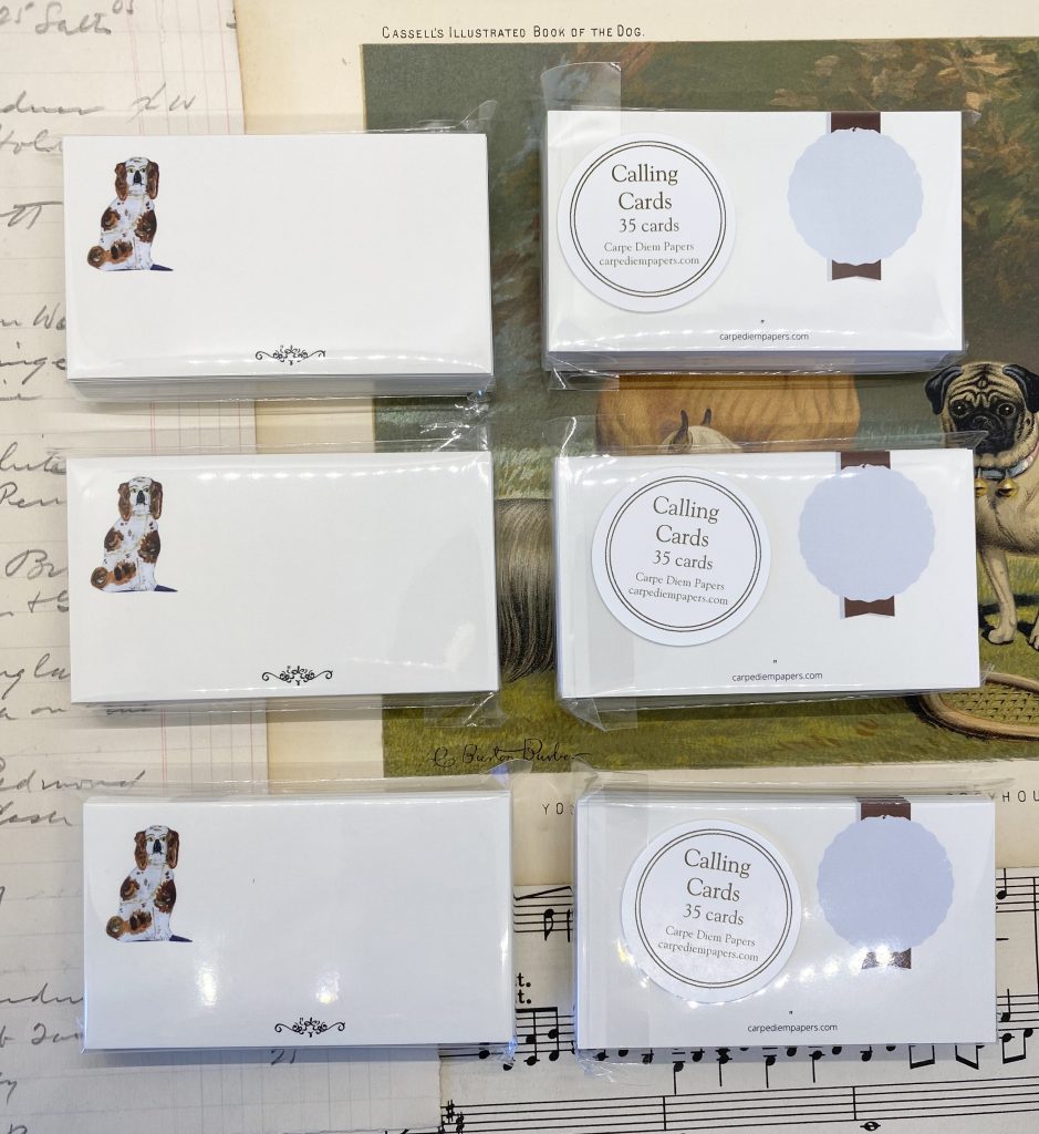 Staffordshire Dog Calling Cards