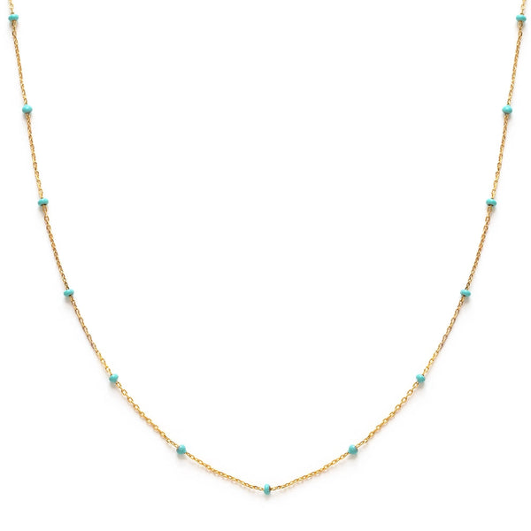 Enamel Beaded Chain Necklace