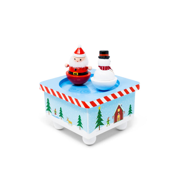 Dancing Santa & Snowman Music Box