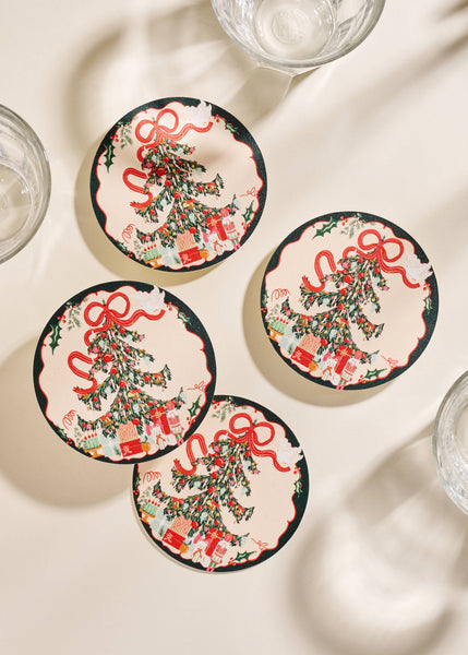 Tree Trimming Coaster Set
