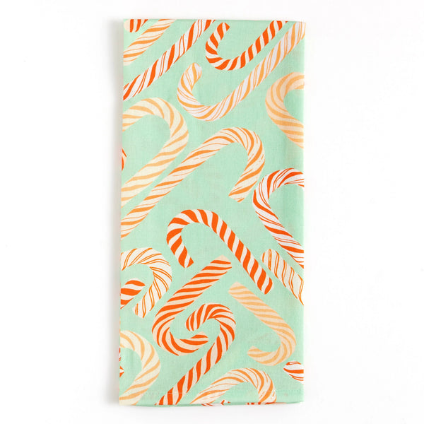 Candy Cane Tea Towel