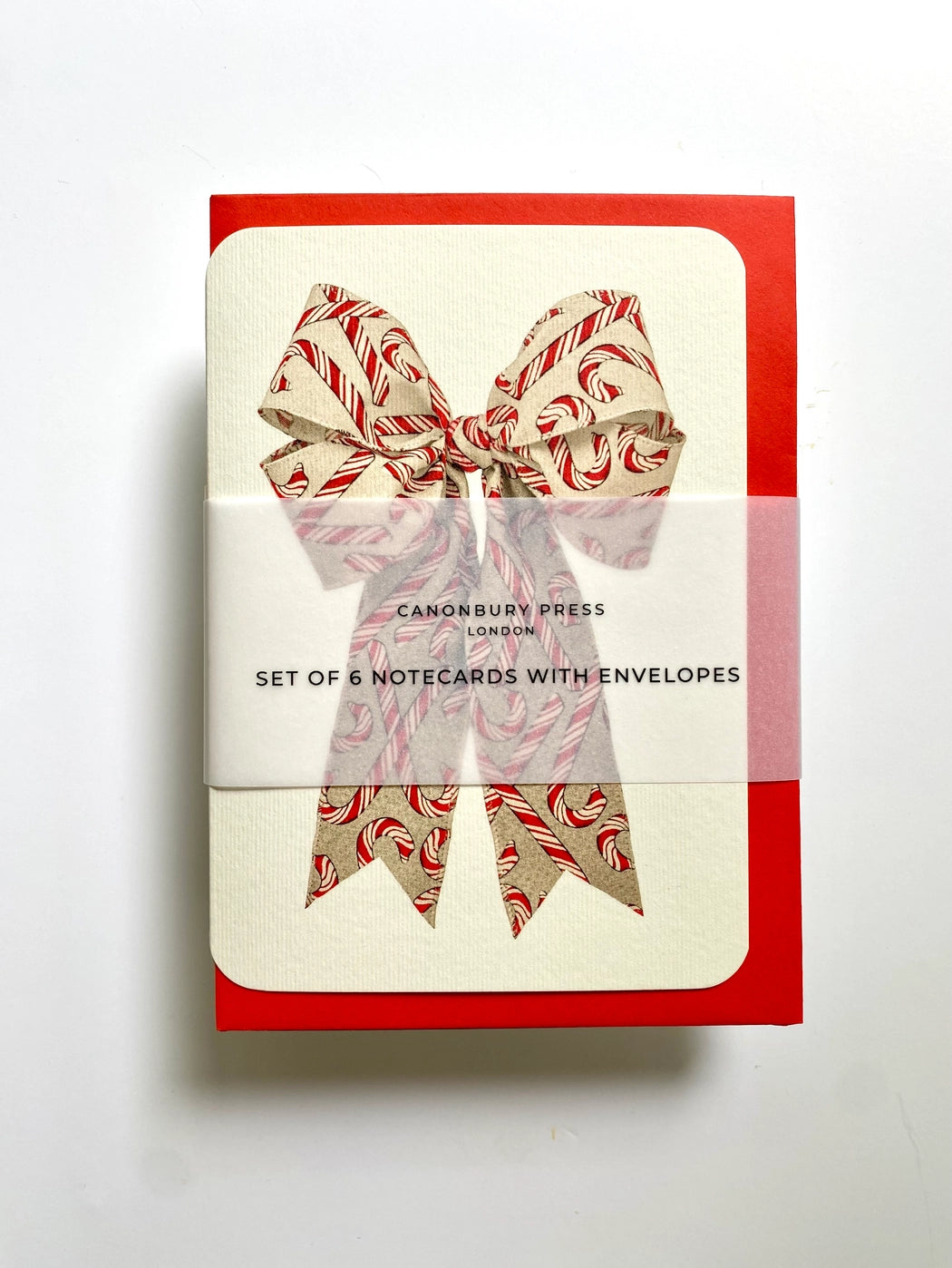 Candy Cane Bow Card