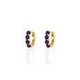 Blue Lapis Huggie Earrings