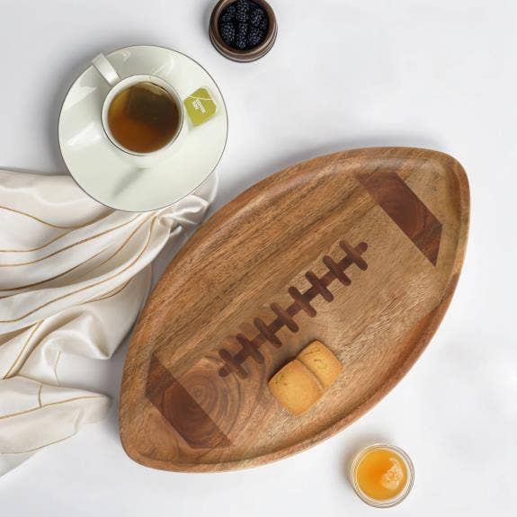 Football Wood Serving Board