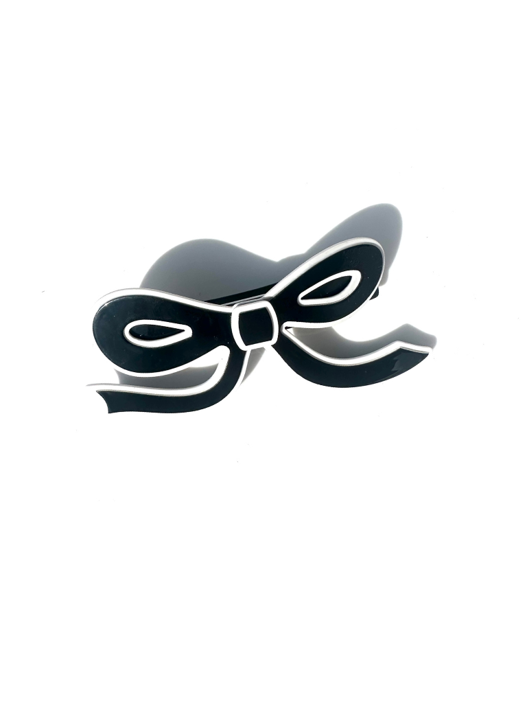 Handmade Acetate Bow French Barrette Clip