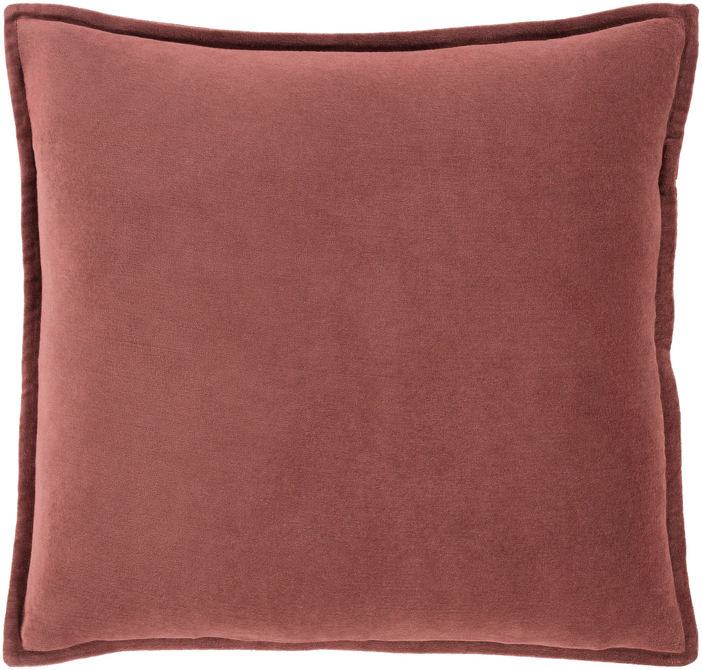 Dark Brown Cotton Velvet Pillow