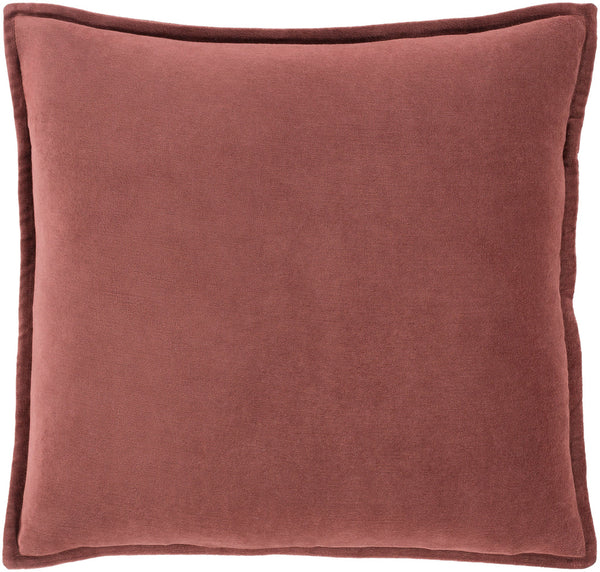 Dark Brown Cotton Velvet Pillow