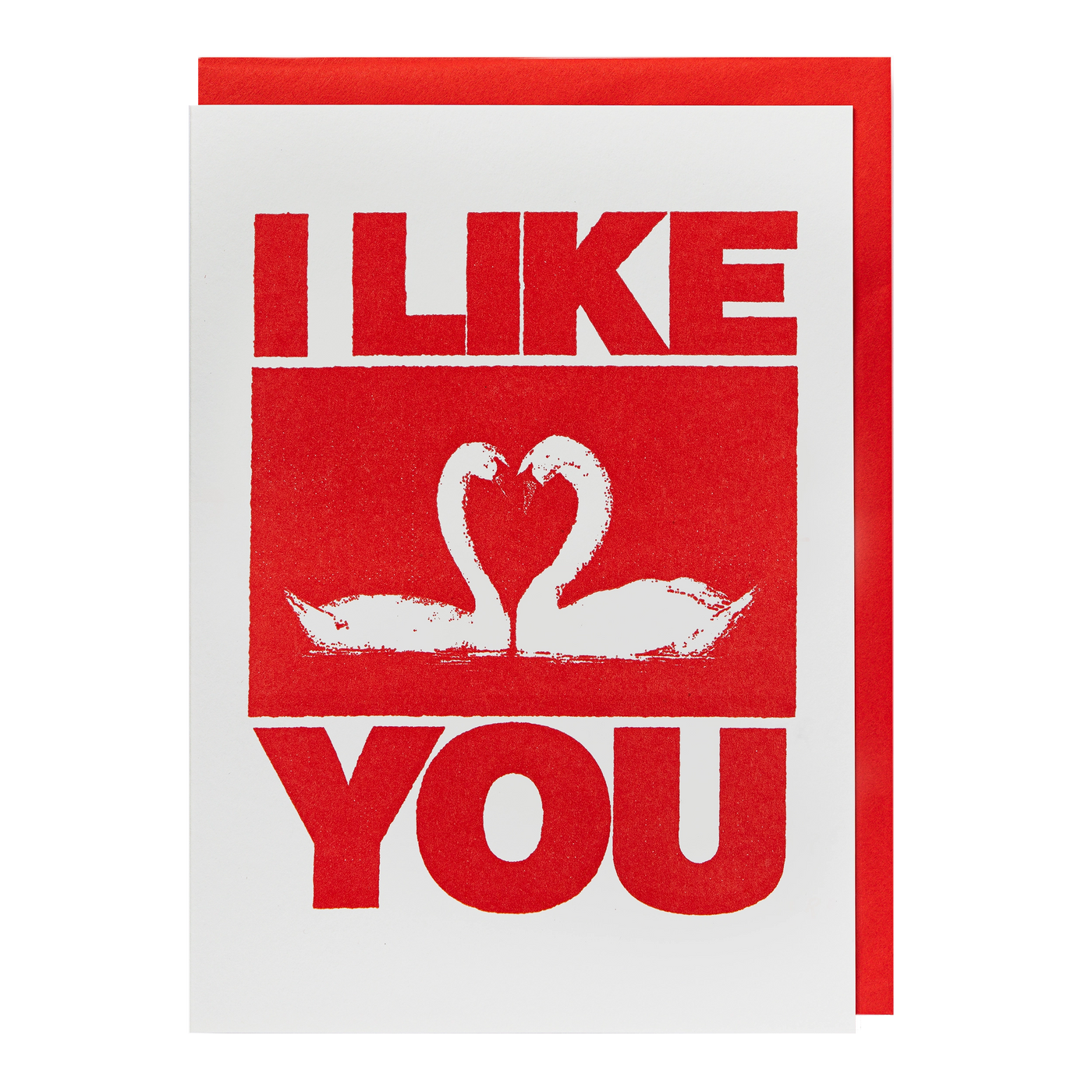 I Like You Swan Card