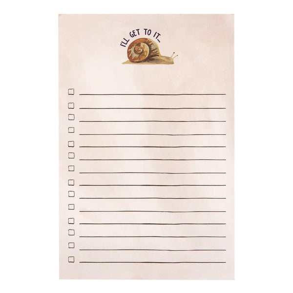 I'll Get To It Snail Notepad