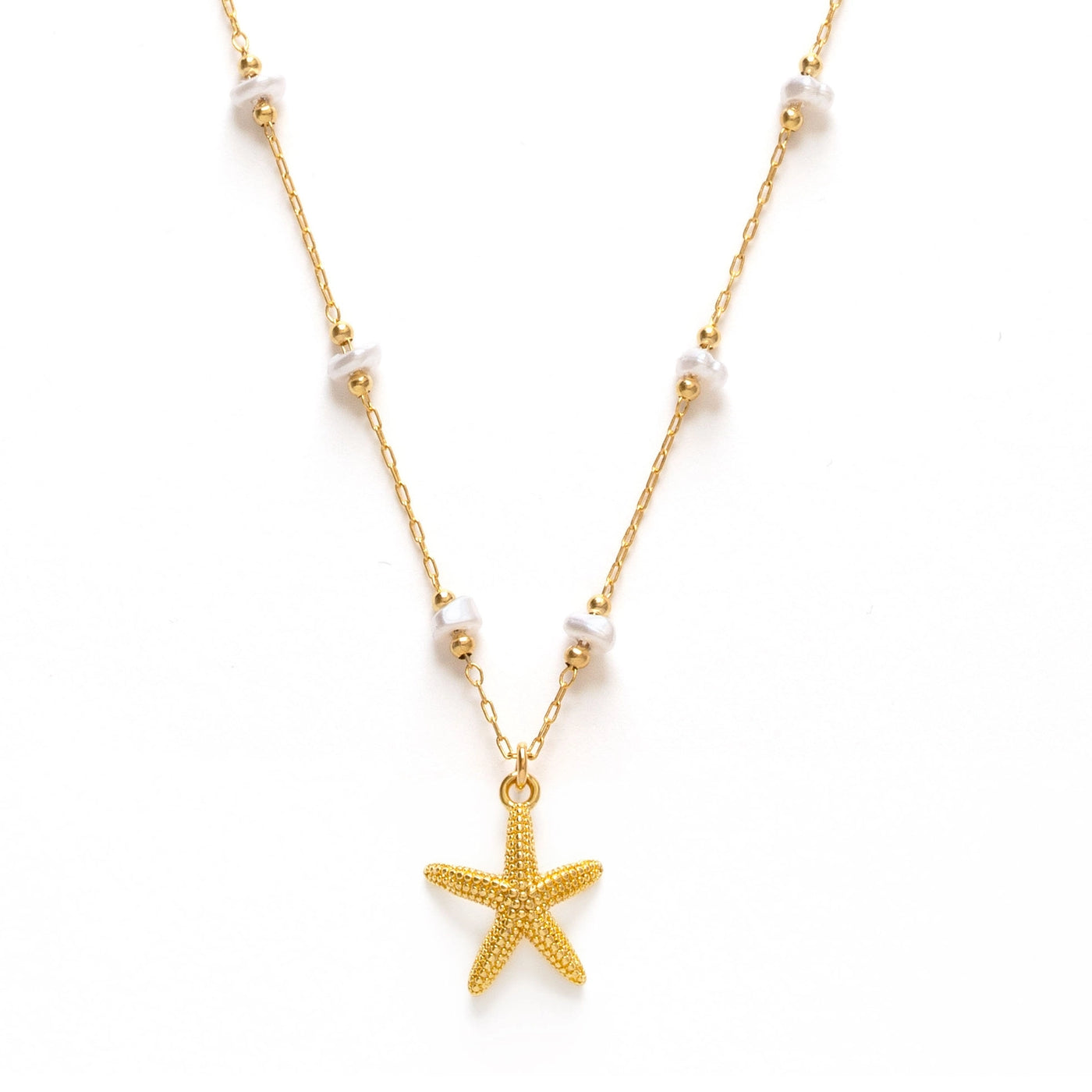 Starfish & Pearl Necklace