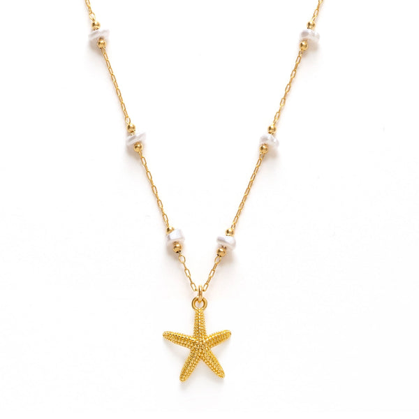 Starfish & Pearl Necklace