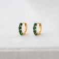 Malachite Huggie Earrings