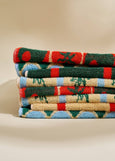 Checked Olive & Tomato Hand Towel