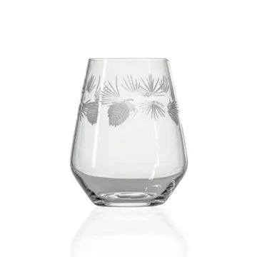 Pinecone Glassware, Stemless Wine, 17 oz