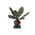 Toleware Beet-Shaped Candleholder