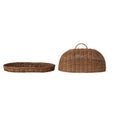 Hand-Woven Rattan Tray & Cloche