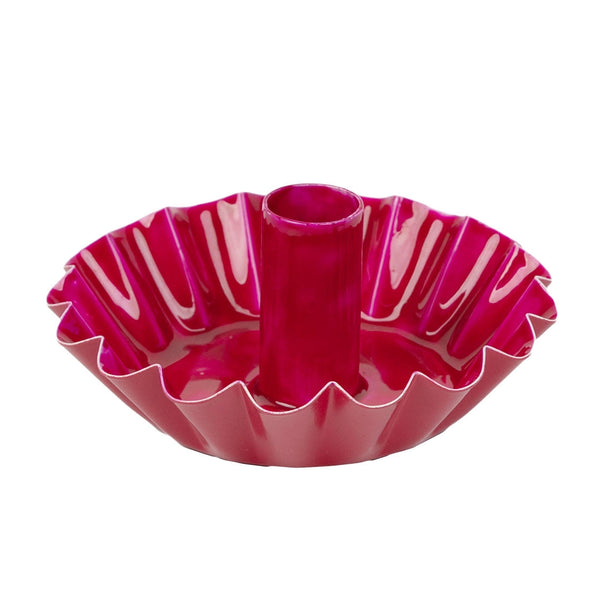 Scalloped Enameled Candleholder