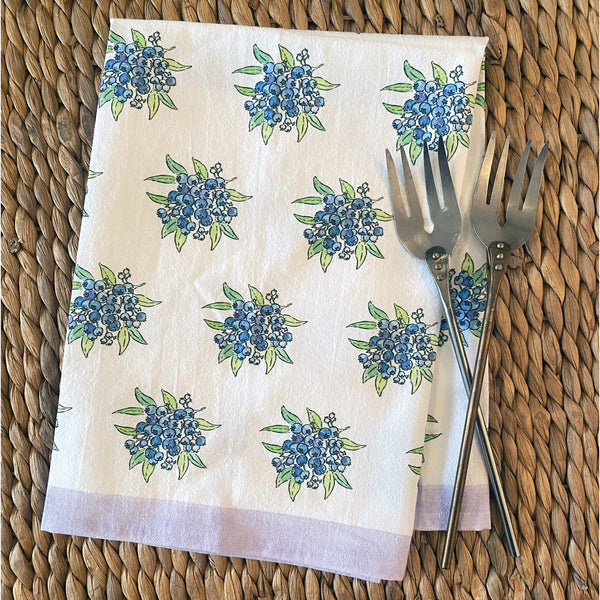 Wild Blueberries Tea Towel