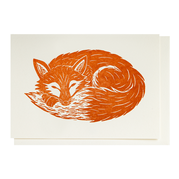 Sleeping Fox Notecard