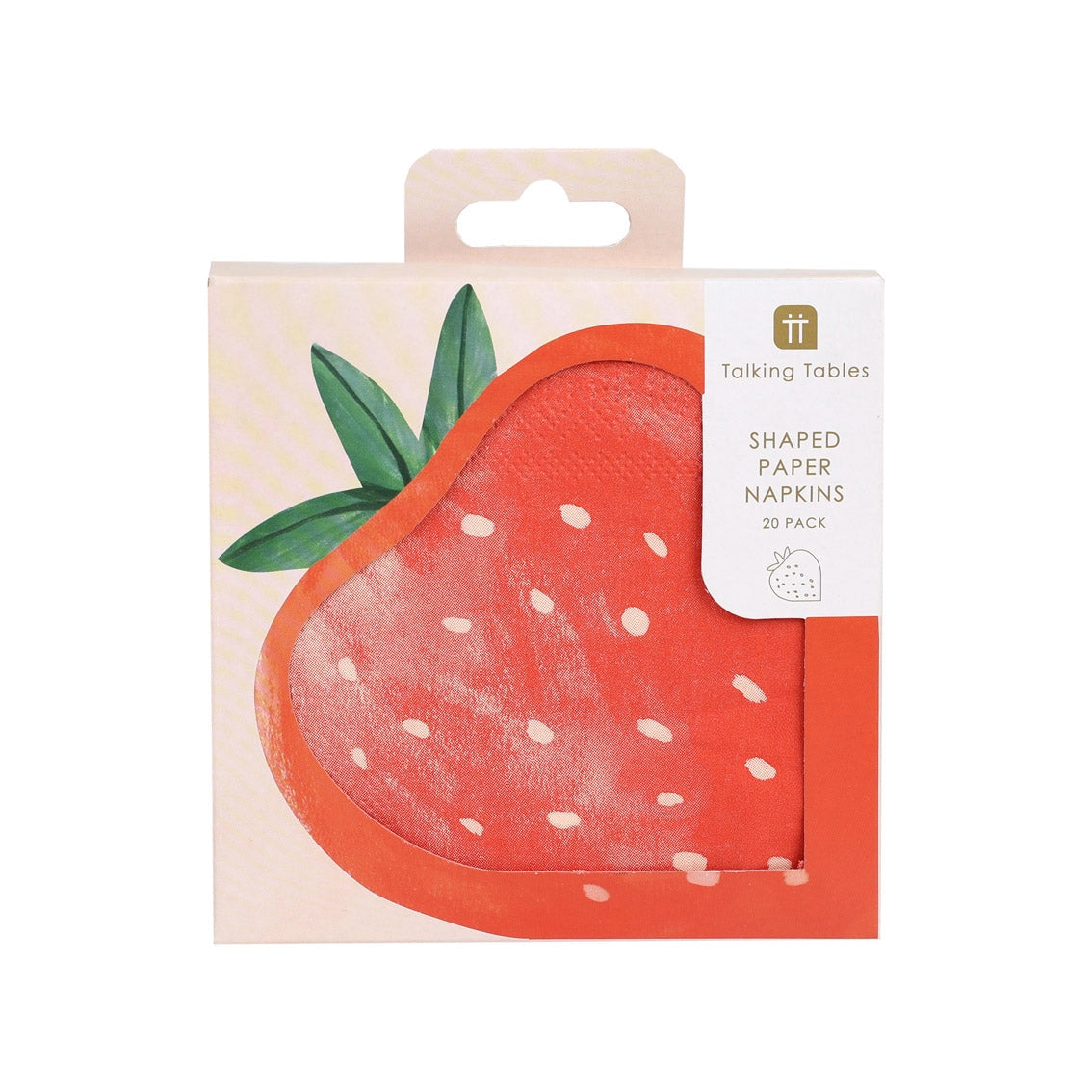 Strawberry-Shaped Paper Napkins