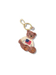 Americana Teddy Bear Bag Charm & Keychain