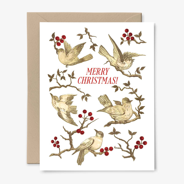 Merry Christmas Birds Card