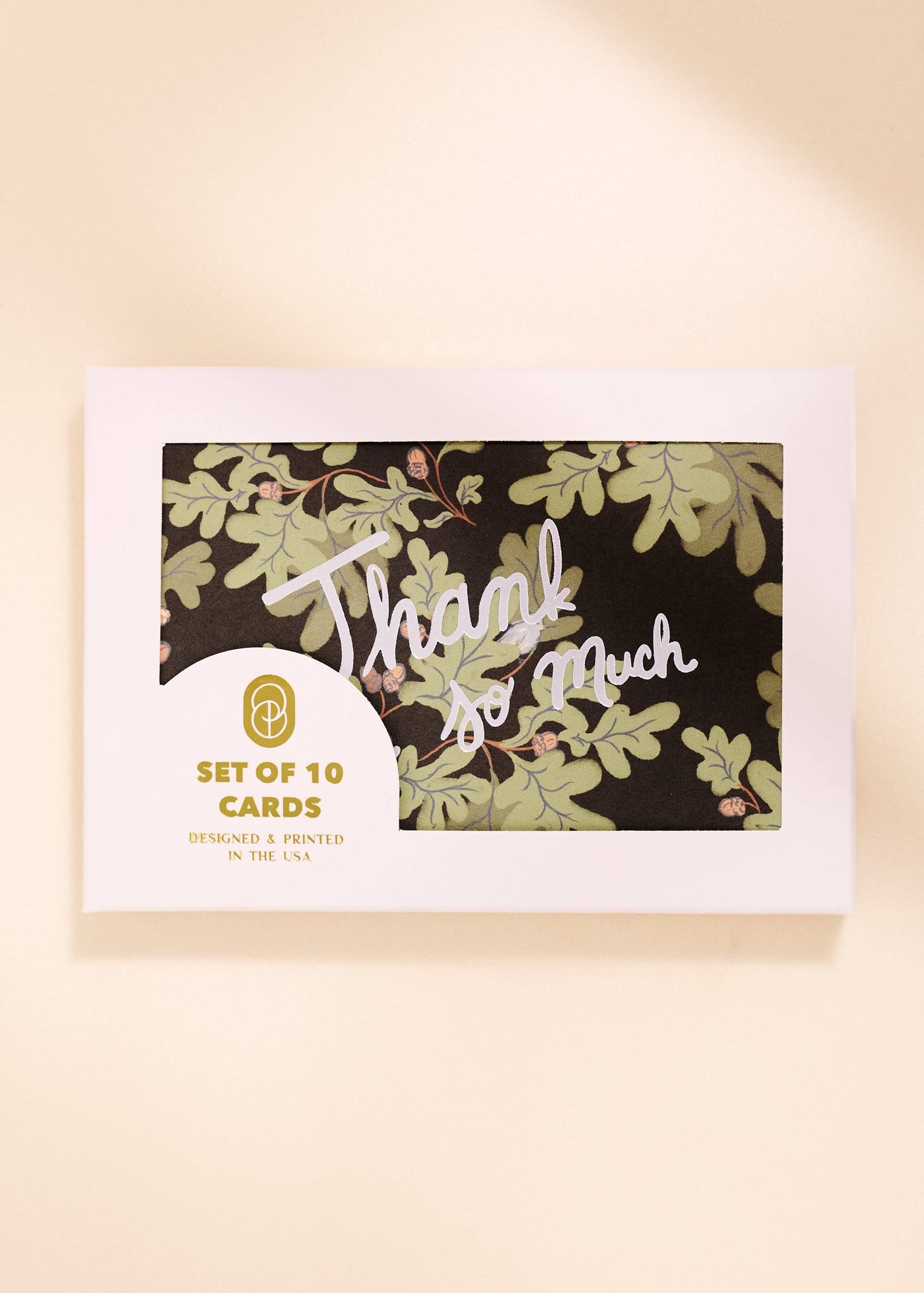 Oak Leaves Thank You Note Set