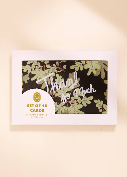 Oak Leaves Thank You Note Set