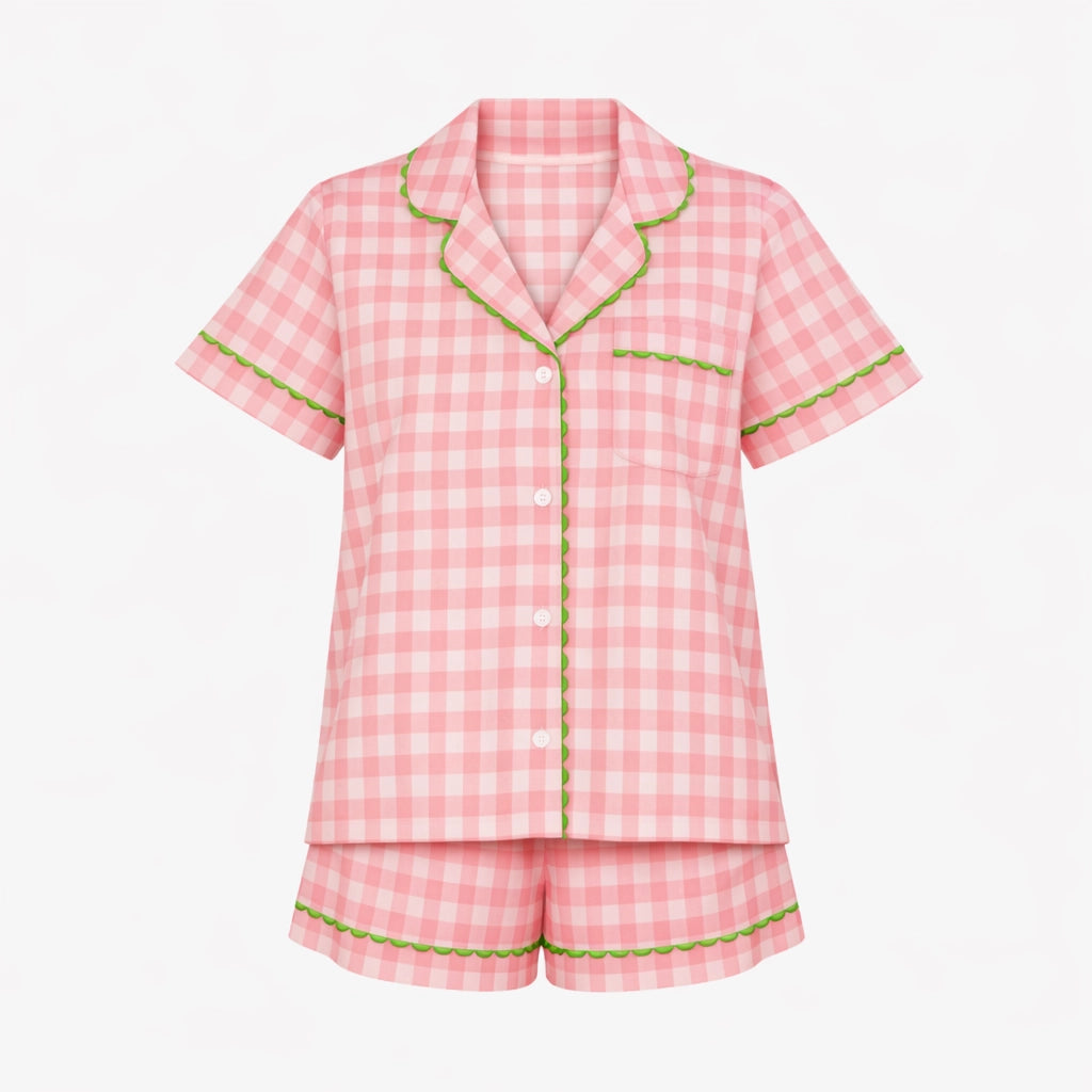Classic Gingham Check Short Pajamas