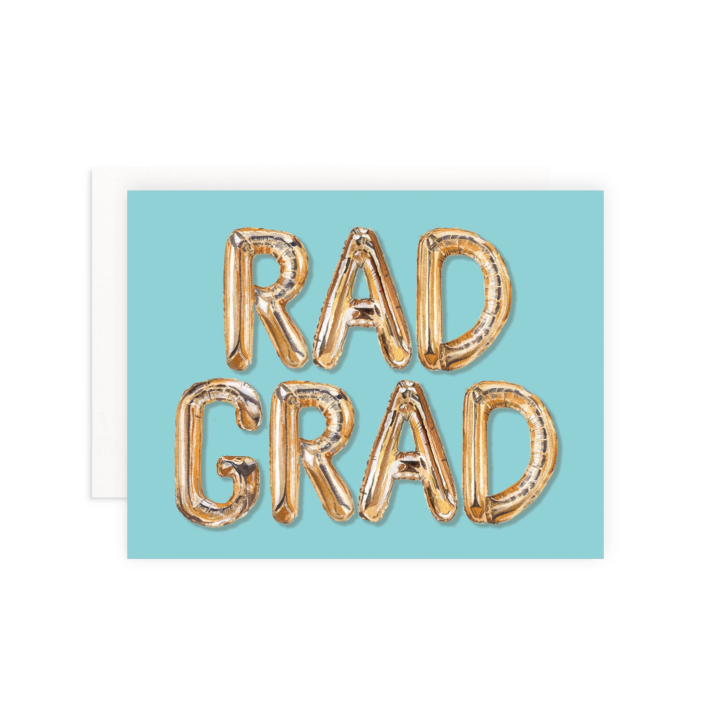 Rad Grad Gold Balloons Card