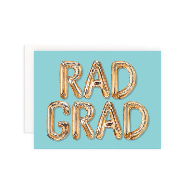 Rad Grad Gold Balloons Card