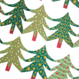 Christmas Trees Concertina Garland